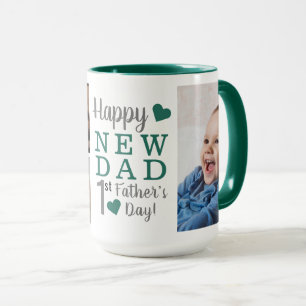 Happy First Vaderdag New Pap 5 Foto Green Mok