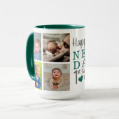 Happy First Vaderdag New Pap 5 Foto Green Mok (Voorkant links)