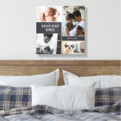 Happy First Vaderdag nieuwe vader beste vader Canvas Afdruk (Insitu (Slaapkamer))