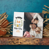 Happy first Vaderdag oranje Photo Plaque Fotoplaat (Zijkant)