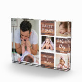 Happy First Vaderdag Pallet Wood 4 Photo Block Fotoblokken (Rechts)