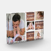 Happy First Vaderdag Pallet Wood 4 Photo Block Fotoblokken (Links)