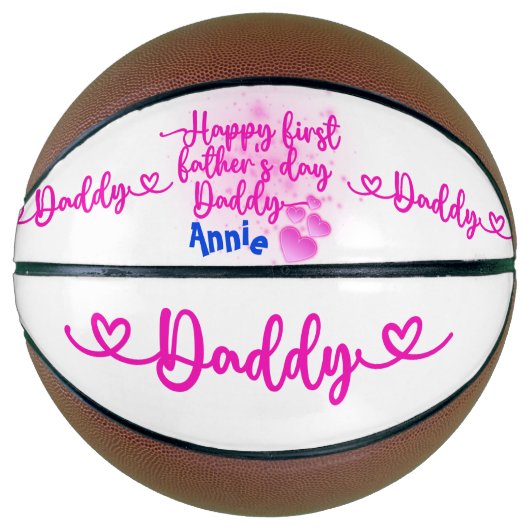 Happy First Vaderdag Papa | Basketbal (Voorkant)