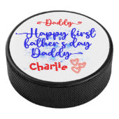 Happy First Vaderdag Papa | Hockey Puck (3/4)