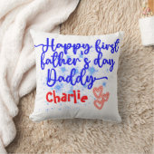 Happy First Vaderdag Papa | Kussen (Deken)
