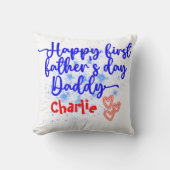 Happy First Vaderdag Papa | Kussen (Voorkant)