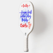 Happy First Vaderdag Papa | Pickleball Paddle (Links)