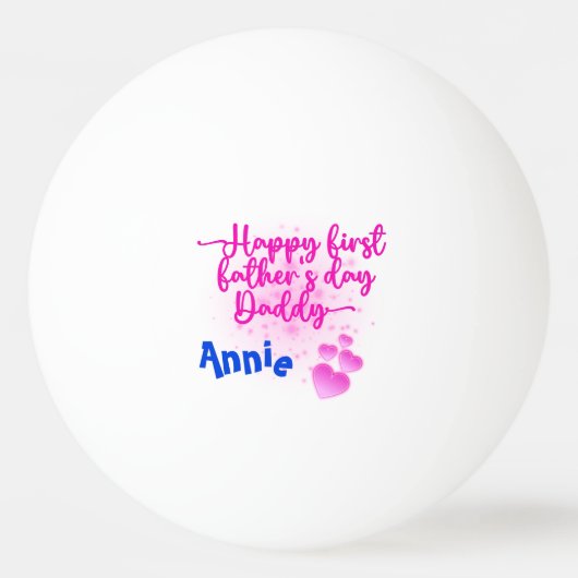 Happy First Vaderdag Papa | Pingpongbal (Voorkant)