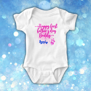Happy First Vaderdag Papa Romper