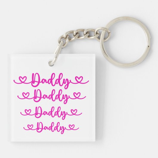 Happy First Vaderdag Papa | Sleutelhanger (Achterkant)