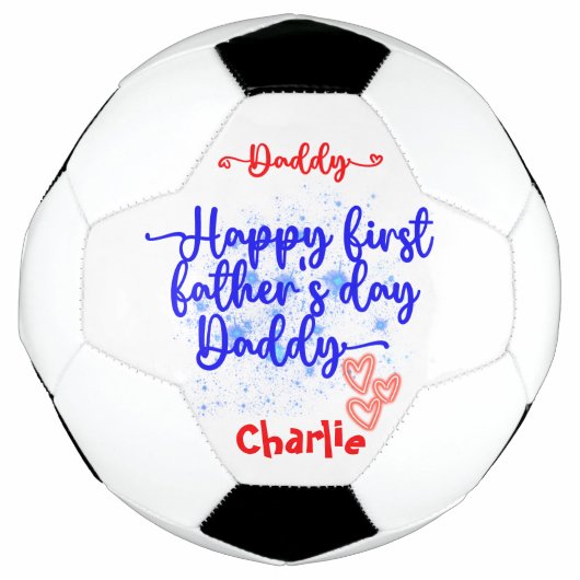 Happy First Vaderdag Papa | Voetbal (Voorkant)