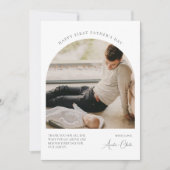 Happy First Vaderdag Photo Card Modern Kaart (Voorkant)