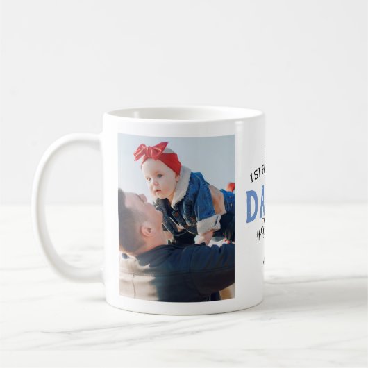 Happy First Vaderdag Photo Coffee Mok (Links)