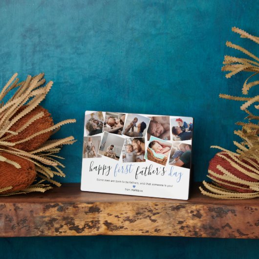 Happy First Vaderdag Photo Collage Fotoplaat (Zijkant)