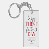 Happy First Vaderdag Photo Collage Sleutelhanger (Voorkant Links)