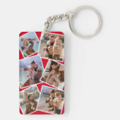 Happy First Vaderdag Photo Collage Sleutelhanger (achterkant)