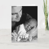 Happy First Vaderdag Photo Dad Gift Kaart (Voorkant)