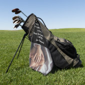 Happy First Vaderdag Quote & Custom Photo Golfhanddoek (Groen)