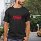 Happy First Vaderdag rode letter humor T-shirt