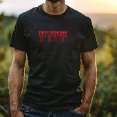 Happy First Vaderdag rode letter humor T-shirt