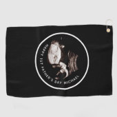 Happy First Vaderdag Sonogram Golfhanddoek (Horizontaal)