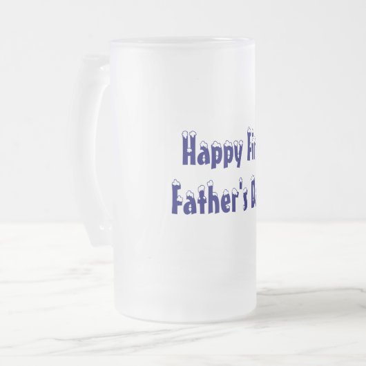 Happy First, Vaderdag!-Stein/Mok Matglas Bierpul (Voorkant links)