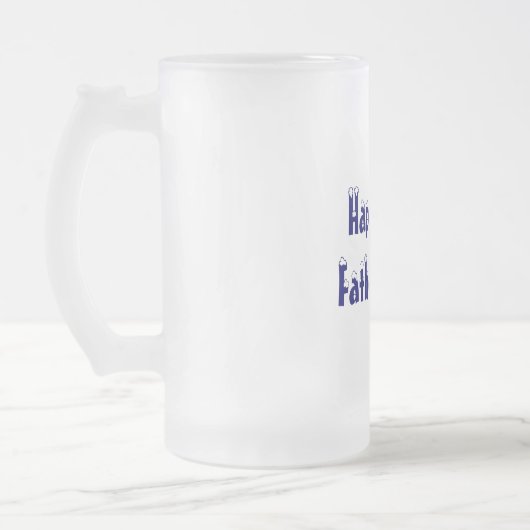 Happy First, Vaderdag!-Stein/Mok Matglas Bierpul (Links)