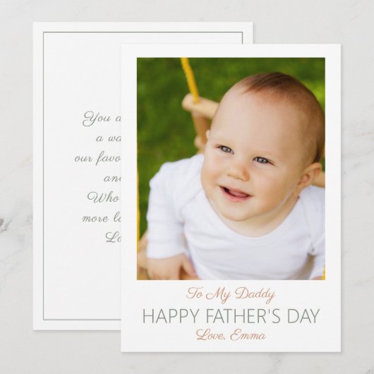 Happy First Vaderdag van Baby (Voorkant / Achterkant)