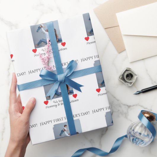 Happy First Vaderdag van mama en Baby | Cadeaupapier (Geschenken)