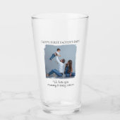 Happy First Vaderdag van mama en Baby | Glas (Voorkant)