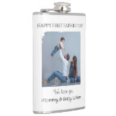 Happy First Vaderdag van mama en Baby | Heupfles (Rechts)