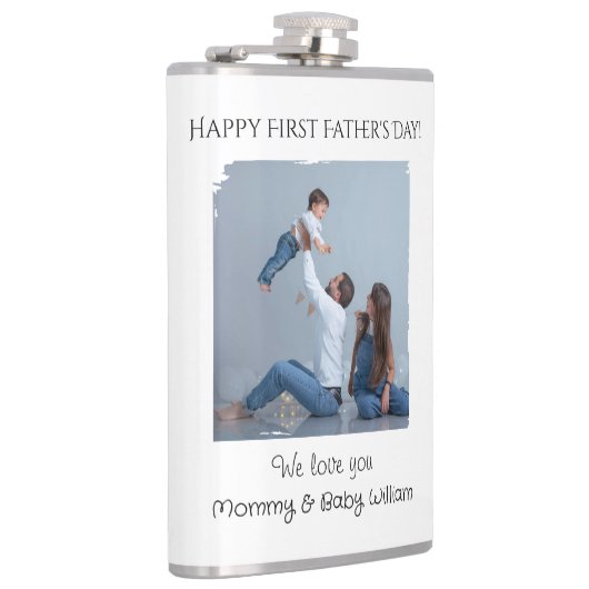 Happy First Vaderdag van mama en Baby | Heupfles (Rechts)