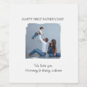 Happy First Vaderdag van mama en Baby | Wijn Etiket (Enkel label)