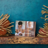 Happy First Vaderdag Wood 2 Photo Collage Fotoplaat (Zijkant)