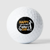 Happy First Vaderdag woordkunst Golfballen (Voorkant)