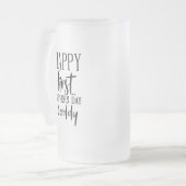 Happy First Vaderdag woordkunst Matglas Bierpul (Voorkant links)