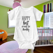 Happy First Vaderdag word art Baby Bodysuit