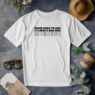 Happy First Vaderdag zwarte letter humor T-shirt