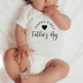 Happy First Vaders Dag Hart - Baby Romper