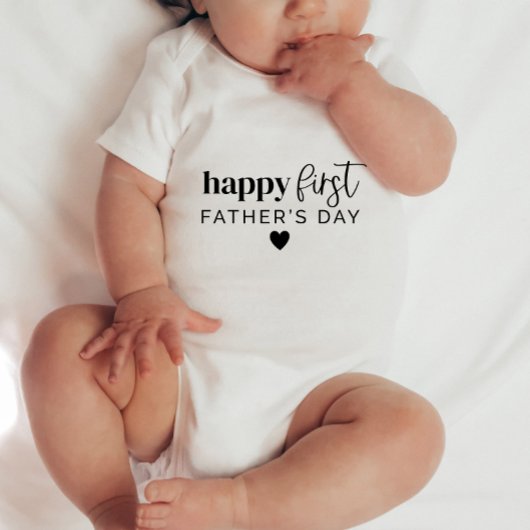 Happy First Vaders Dag Hart - Baby Romper