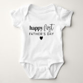 Happy First Vaders Dag Hart - Baby Romper (Voorkant)