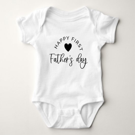 Happy First Vaders Dag Hart - Baby Romper (Voorkant)