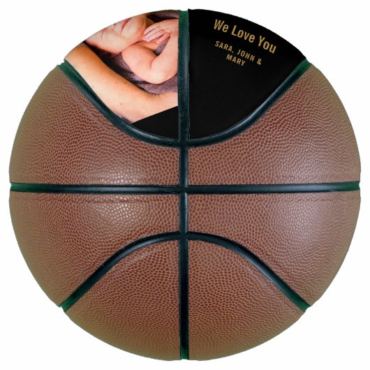 Happy First Vader's Day Modern Black 2 Fotonaam Basketbal (Rechts)