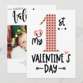 Happy First Valentijnsdag voor Baby Feestdagenkaart (Voorkant / Achterkant)