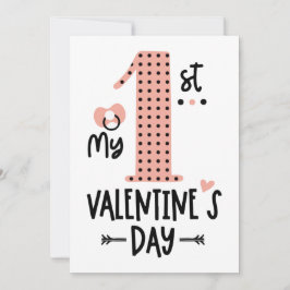 Happy First Valentijnsdag voor Baby Feestdagenkaart