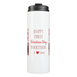 Happy First Valentine's Day Custom Thermal Tumbler Thermosbeker
