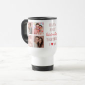 Happy First Valentine's Day Custom Travel Mug  Reisbeker (Voorkant links)