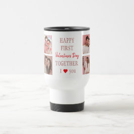 Happy First Valentine's Day Custom Travel Mug  Reisbeker