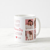 Happy First Valentine's Day Mug | Couple Photos Koffiemok (Voorkant rechts)