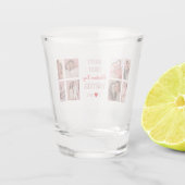 Happy First Valentine's Day Shot Glass Glas (Achterkant)